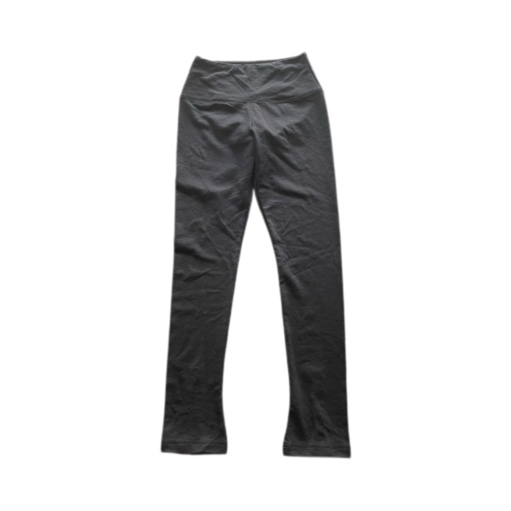 Lisse’ Black Stretch Knit Rear Zipper Bottom Leggings Activewear Women’s Medium